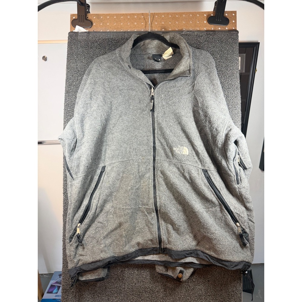 The North Face Fleece Jacket Mens XL Gray Vintage Made in USA Full Zip